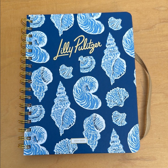 Lilly Pulitzer Blue and White Seashell Notebook - Picture 1 of 2